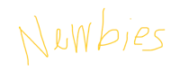 the word'nubies'written in yellow on a black background
